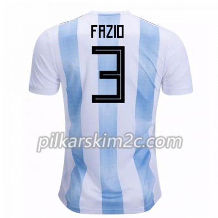 Koszulka Argentyna Fazio 3 Główna Mistrzostwa Świata 2018 - Koszulki Piłkarskie